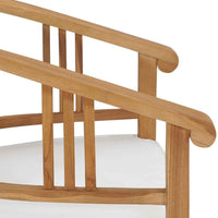 vidaXL 3 pcs conjunto jantar jardim c/ almofadões madeira teca maciça