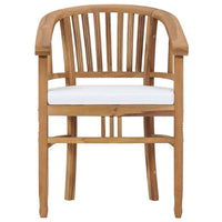 vidaXL 3 pcs conjunto jantar jardim c/ almofadões madeira teca maciça
