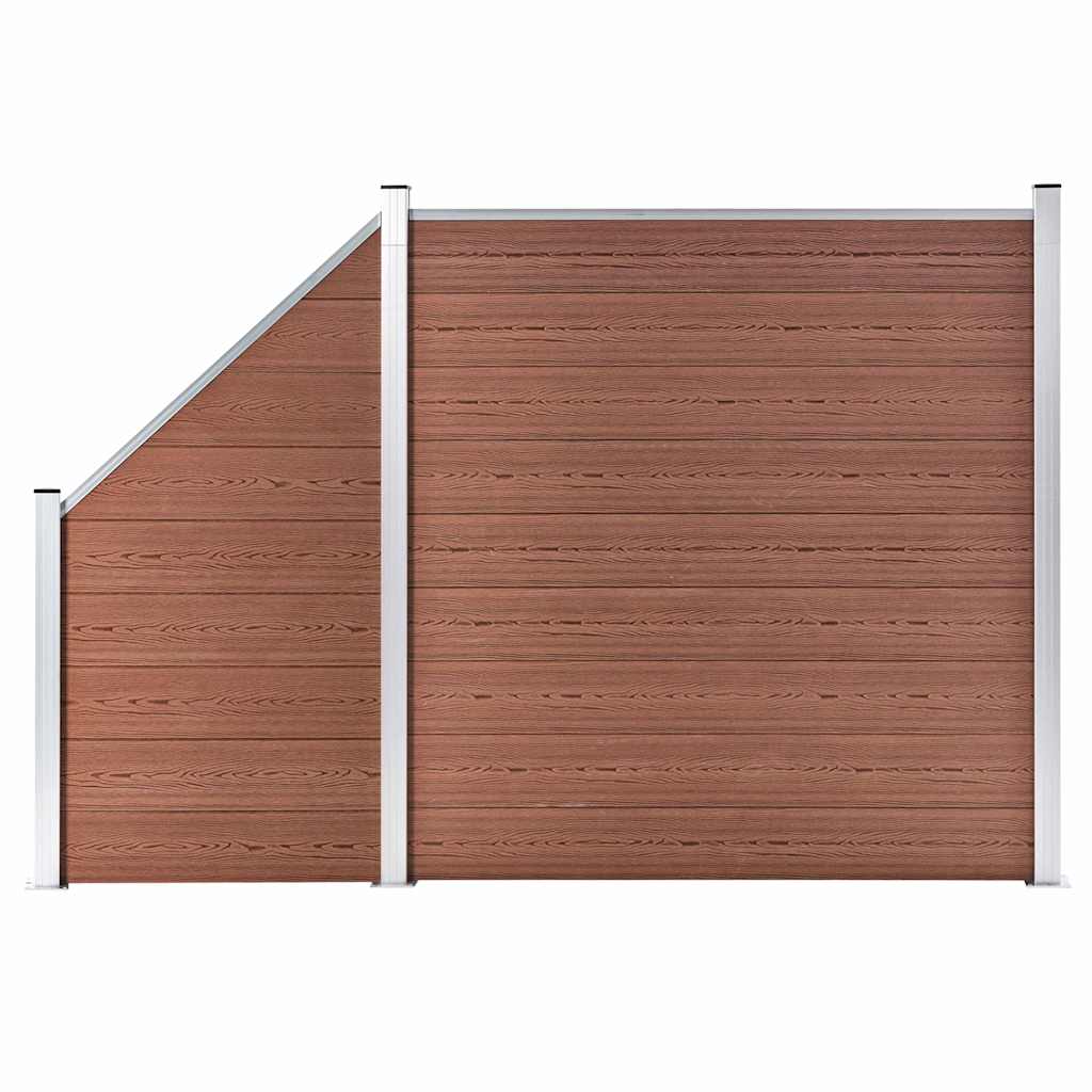 vidaXL Painel de vedação WPC 180x186 cm preto