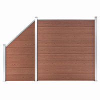 vidaXL Painel de vedação WPC 180x186 cm preto