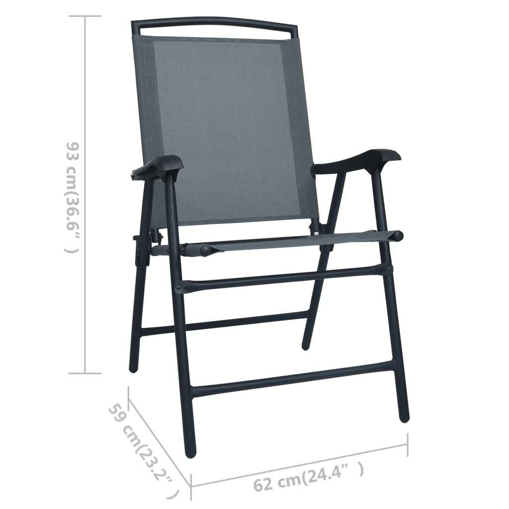 vidaXL Conjunto bistrô 3 pcs aço cinzento