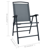 vidaXL Conjunto bistrô 3 pcs aço cinzento