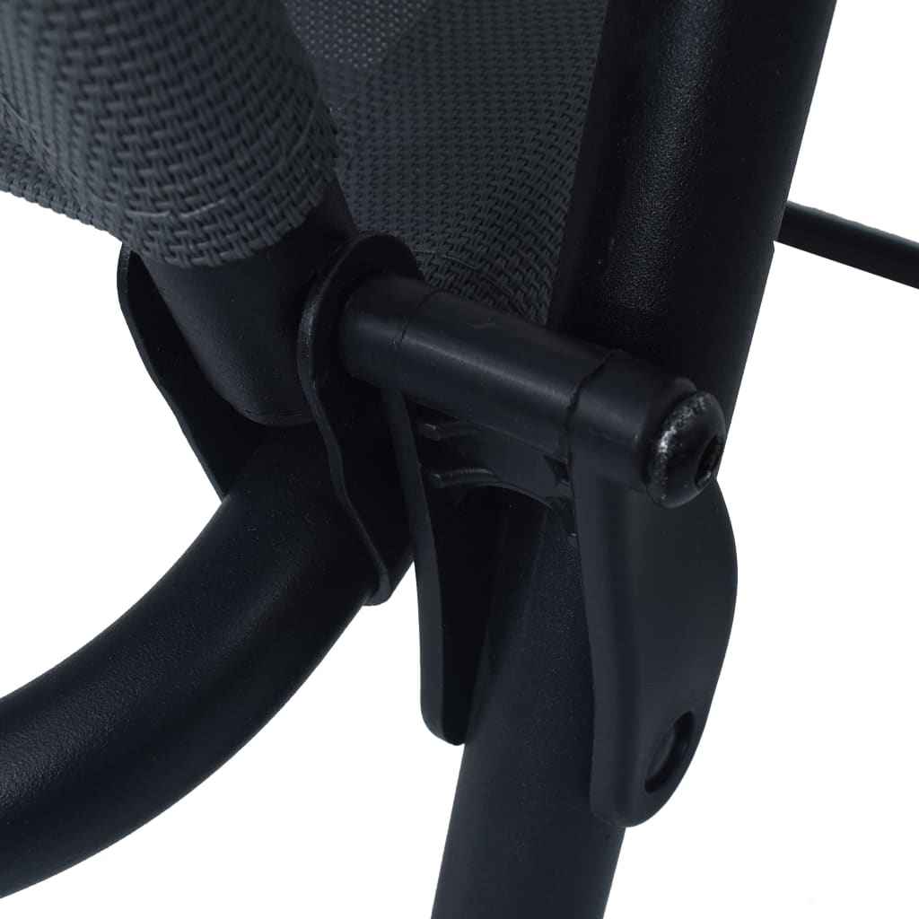 vidaXL Conjunto bistrô 3 pcs aço cinzento