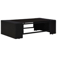 vidaXL 10 pcs conjunto lounge para jardim vime PE castanho