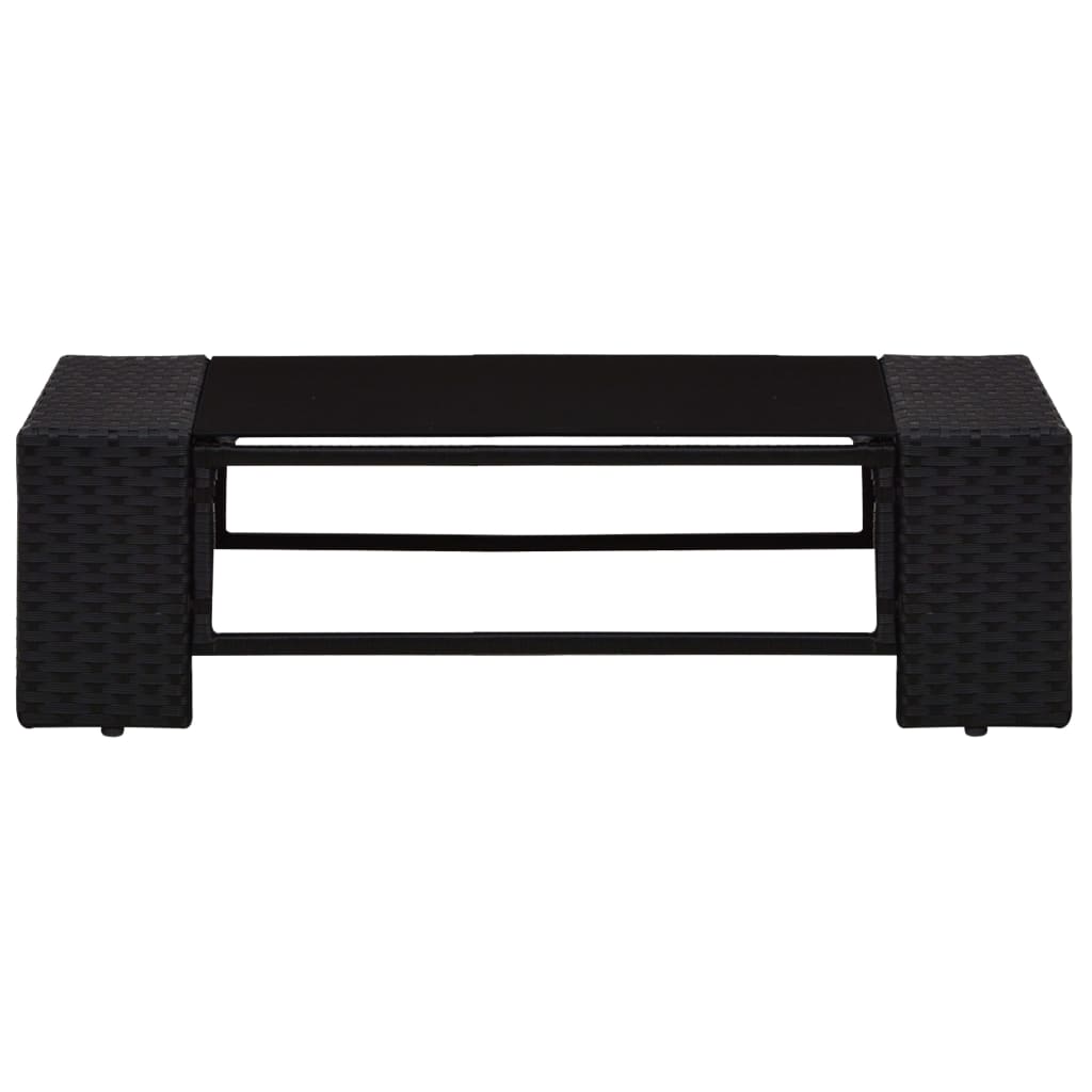 vidaXL 10 pcs conjunto lounge para jardim vime PE castanho