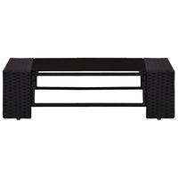 vidaXL 10 pcs conjunto lounge para jardim vime PE castanho