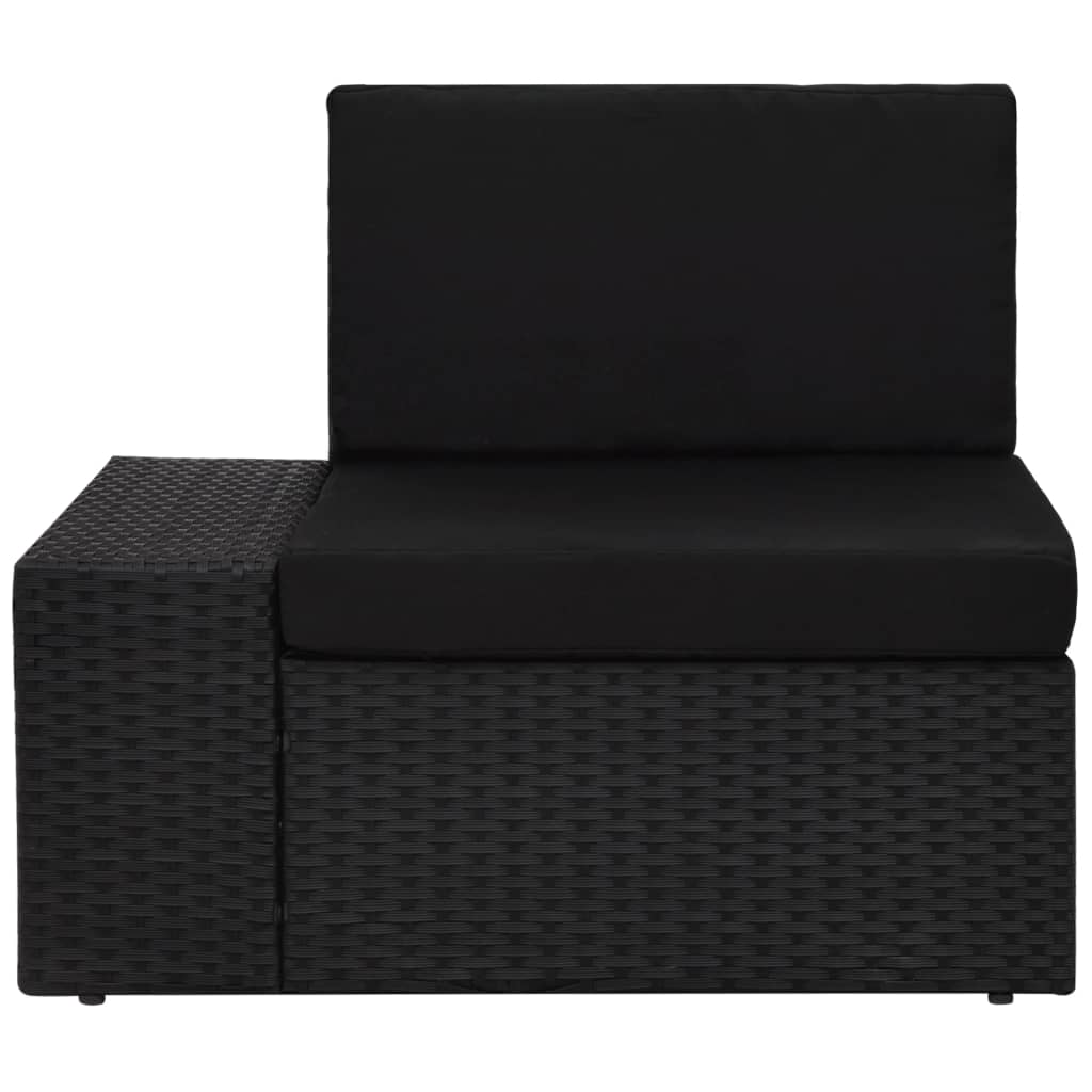 vidaXL 10 pcs conjunto lounge para jardim vime PE castanho