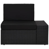 vidaXL 10 pcs conjunto lounge para jardim vime PE castanho