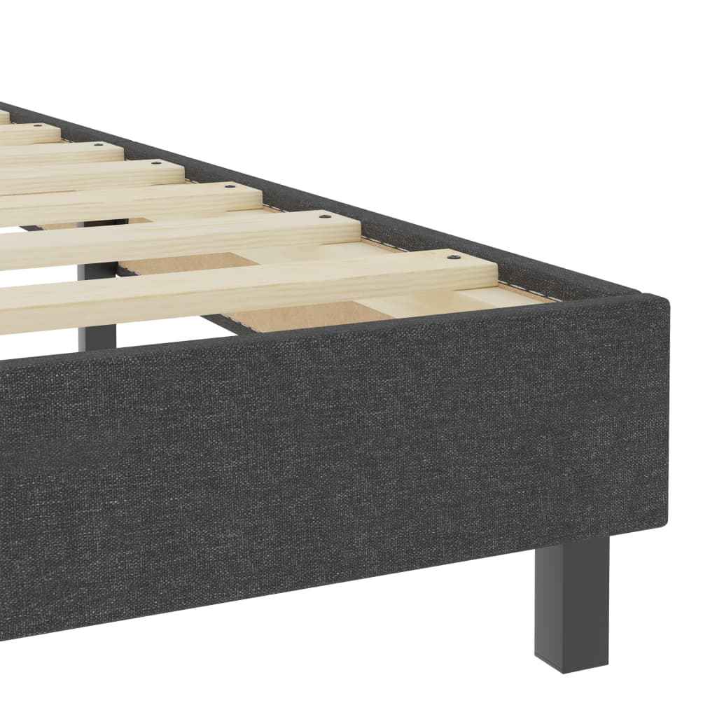 vidaXL Cama boxspring 160x200 cm tecido cinzento-escuro