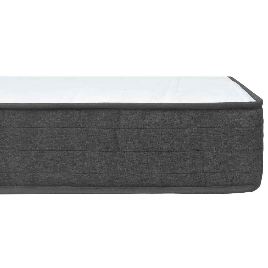 vidaXL Cama boxspring 160x200 cm tecido cinzento-escuro