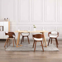 vidaXL Cadeiras jantar 2 pcs madeira curvada e couro artificial