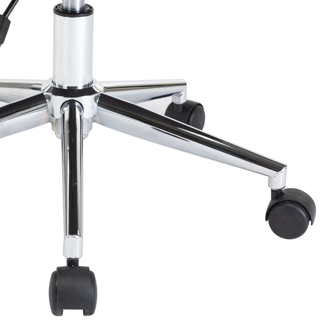 vidaXL Cadeira escritório giratória madeira curvada/couro artif. creme