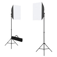 vidaXL Kit de estúdio fotográfico com softbox de iluminação e fundo