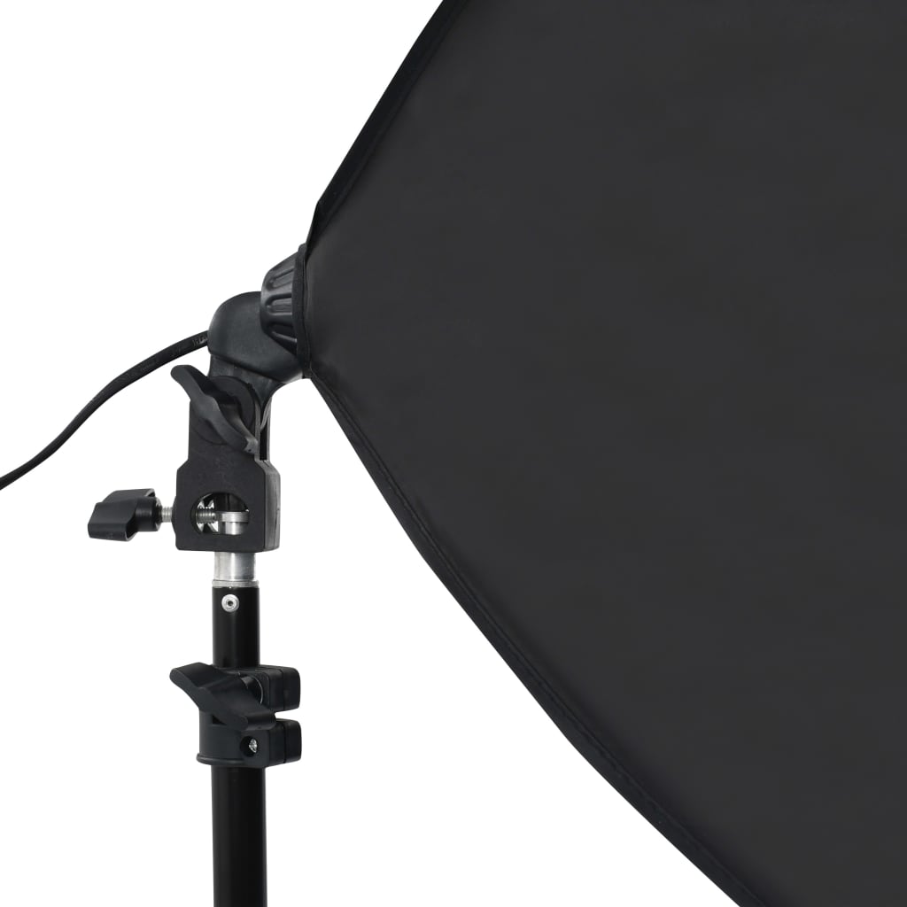 vidaXL Kit de estúdio fotográfico com softbox de iluminação e fundo