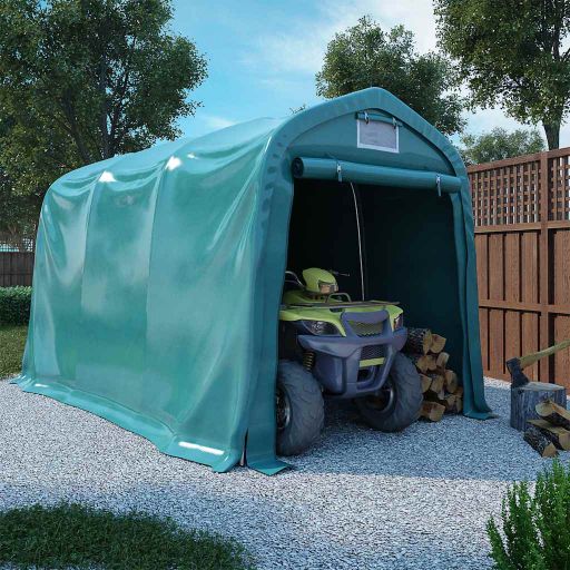 vidaXL Tenda de garagem em PVC 1,6x2,4 m verde