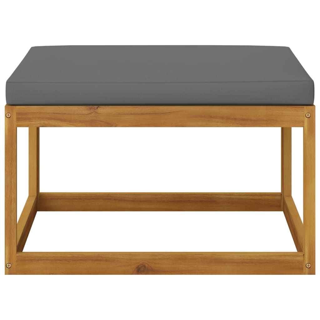 vidaXL 4 pcs conjunto lounge de jardim c/ almofadões acácia maciça