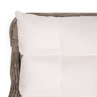 vidaXL 9 pcs conjunto de jantar para jardim vime PE castanho