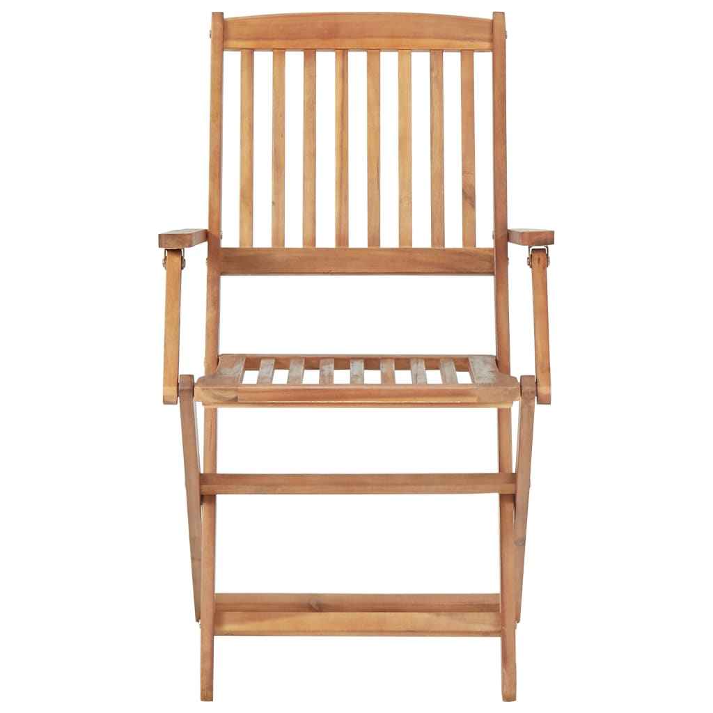 vidaXL 4 pcs conjunto bistrô em madeira de acácia maciça