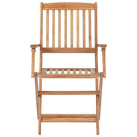 vidaXL 4 pcs conjunto bistrô em madeira de acácia maciça