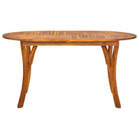 vidaXL Conjunto de jantar de jardim com 7 peças, 150x90 cm, madeira de acácia maciça