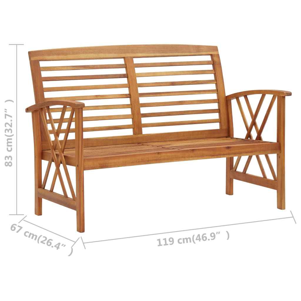 vidaXL 4 pcs conjunto lounge de jardim madeira de acácia maciça