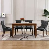 vidaXL Cadeiras de jantar 2 pcs tecido preto