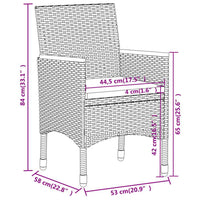 vidaXL 5 pcs conjunto lounge de jardim vime PE preto
