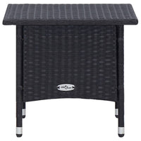 vidaXL 3 pcs conjunto lounge para jardim c/ almofadões vime PE preto