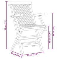 vidaXL 5 pcs conjunto de jantar para jardim madeira de teca maciça