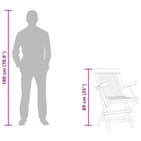 vidaXL 5 pcs conjunto de jantar para jardim madeira de teca maciça