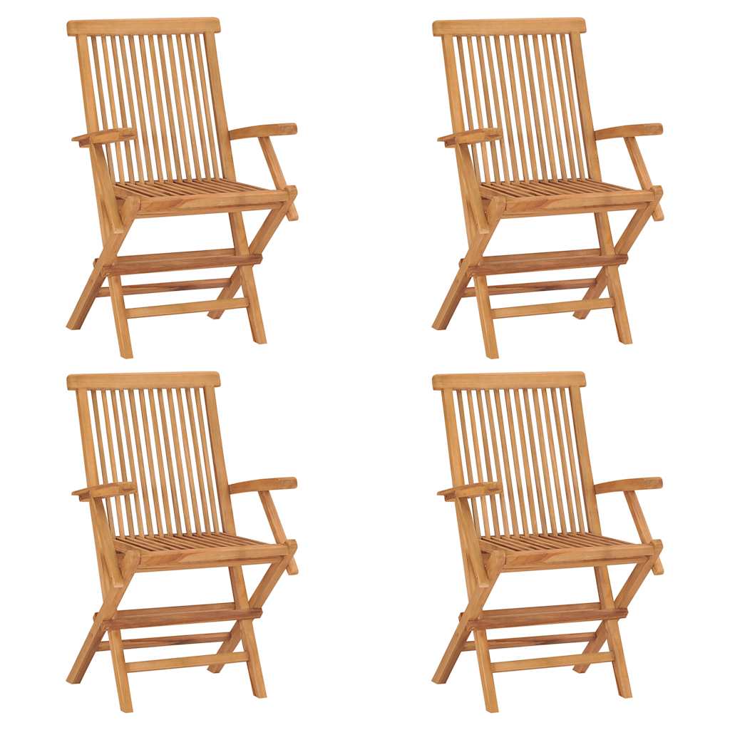 vidaXL 5 pcs conjunto de jantar para jardim madeira de teca maciça