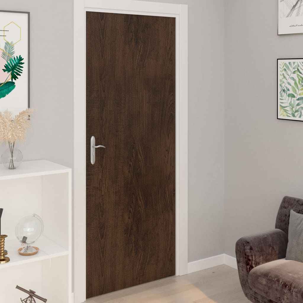 vidaXL Autocolante para porta 2 pcs 210x90 cm PVC cor madeira branca