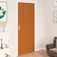 vidaXL Autocolante para porta 2 pcs 210x90 cm PVC cor madeira branca