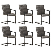 vidaXL Cadeiras de jantar 2 pcs couro genuíno castanho