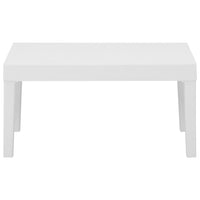 vidaXL 4 pcs conjunto lounge de jardim com almofadões plástico branco