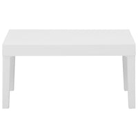 vidaXL 4 pcs conjunto lounge de jardim com almofadões plástico branco