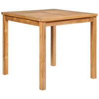 vidaXL Conjunto de jantar de jardim de 3 peças 80x80 cm madeira de teca maciça