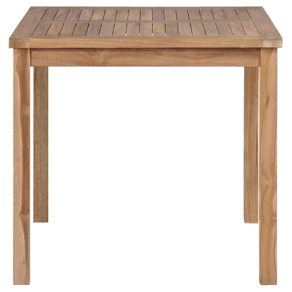 vidaXL Conjunto de jantar de jardim de 3 peças 80x80 cm madeira de teca maciça