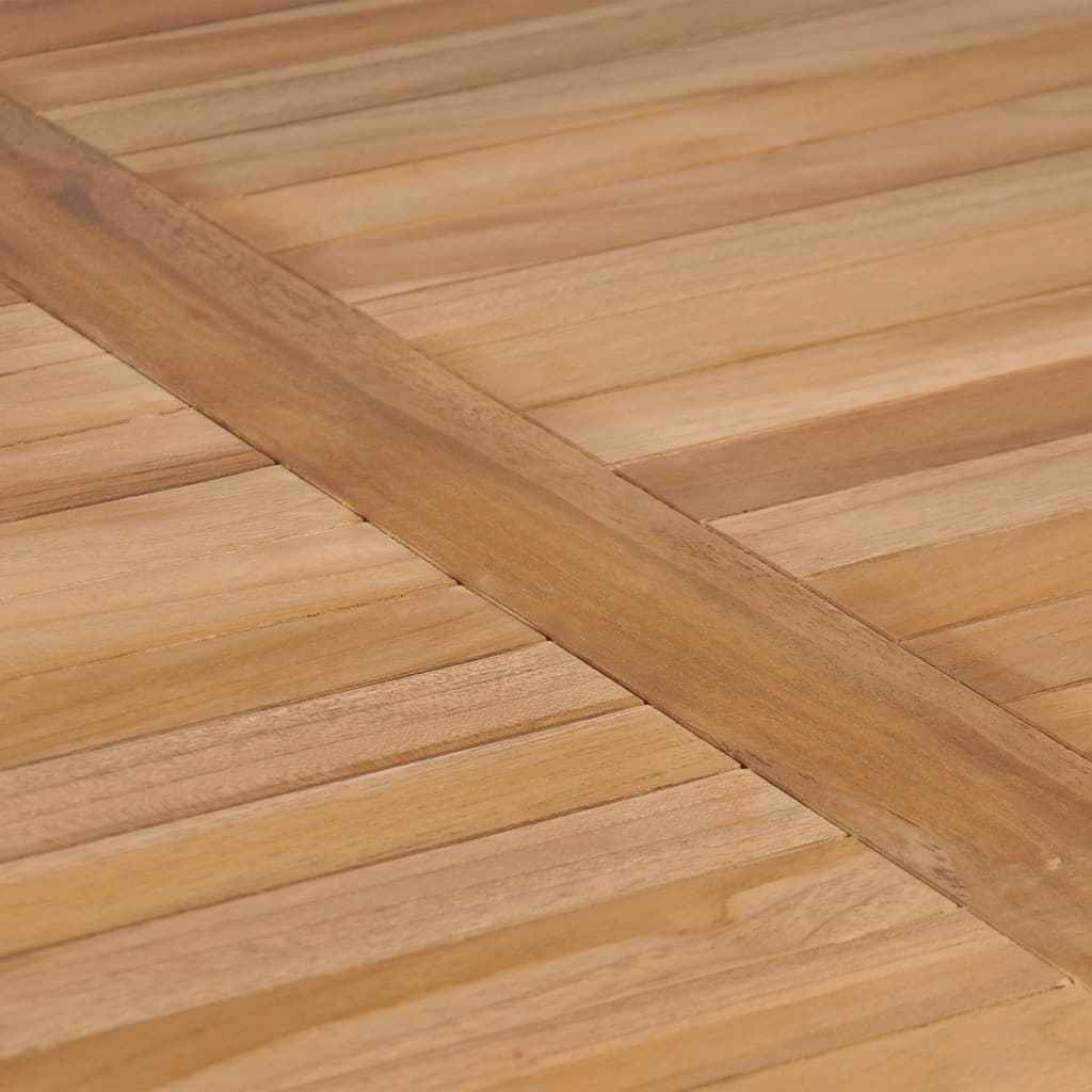 vidaXL Conjunto de jantar de jardim de 3 peças 80x80 cm madeira de teca maciça