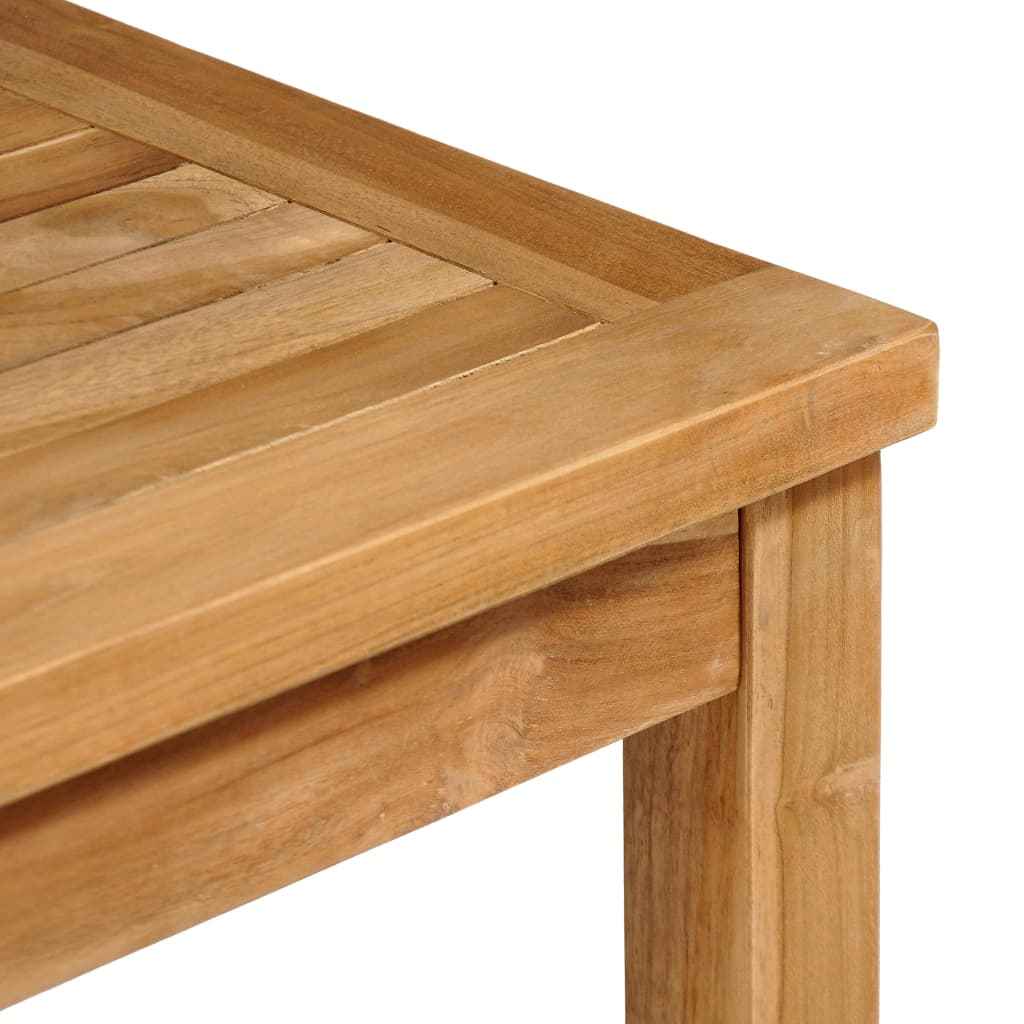 vidaXL Conjunto de jantar de jardim de 3 peças 80x80 cm madeira de teca maciça