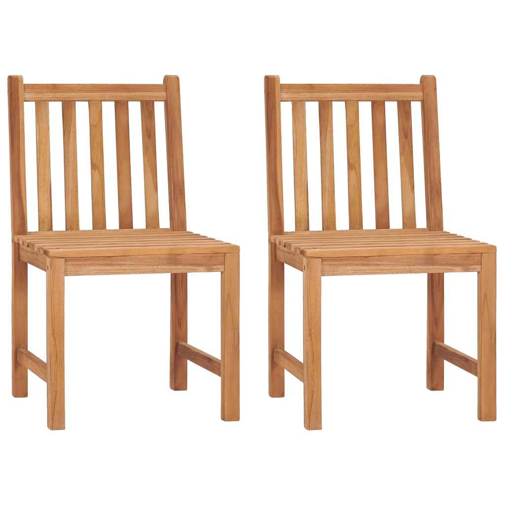 vidaXL Conjunto de jantar de jardim de 3 peças 80x80 cm madeira de teca maciça