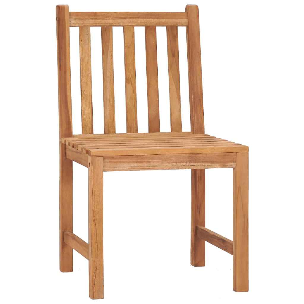 vidaXL Conjunto de jantar de jardim de 3 peças 80x80 cm madeira de teca maciça