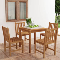 vidaXL Conjunto de jantar de jardim de 3 peças 80x80 cm madeira de teca maciça