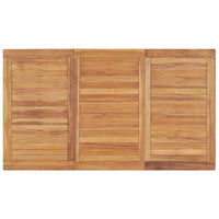 vidaXL Conjunto de jantar de jardim de 5 peças, 140x80 cm, madeira de teca maciça