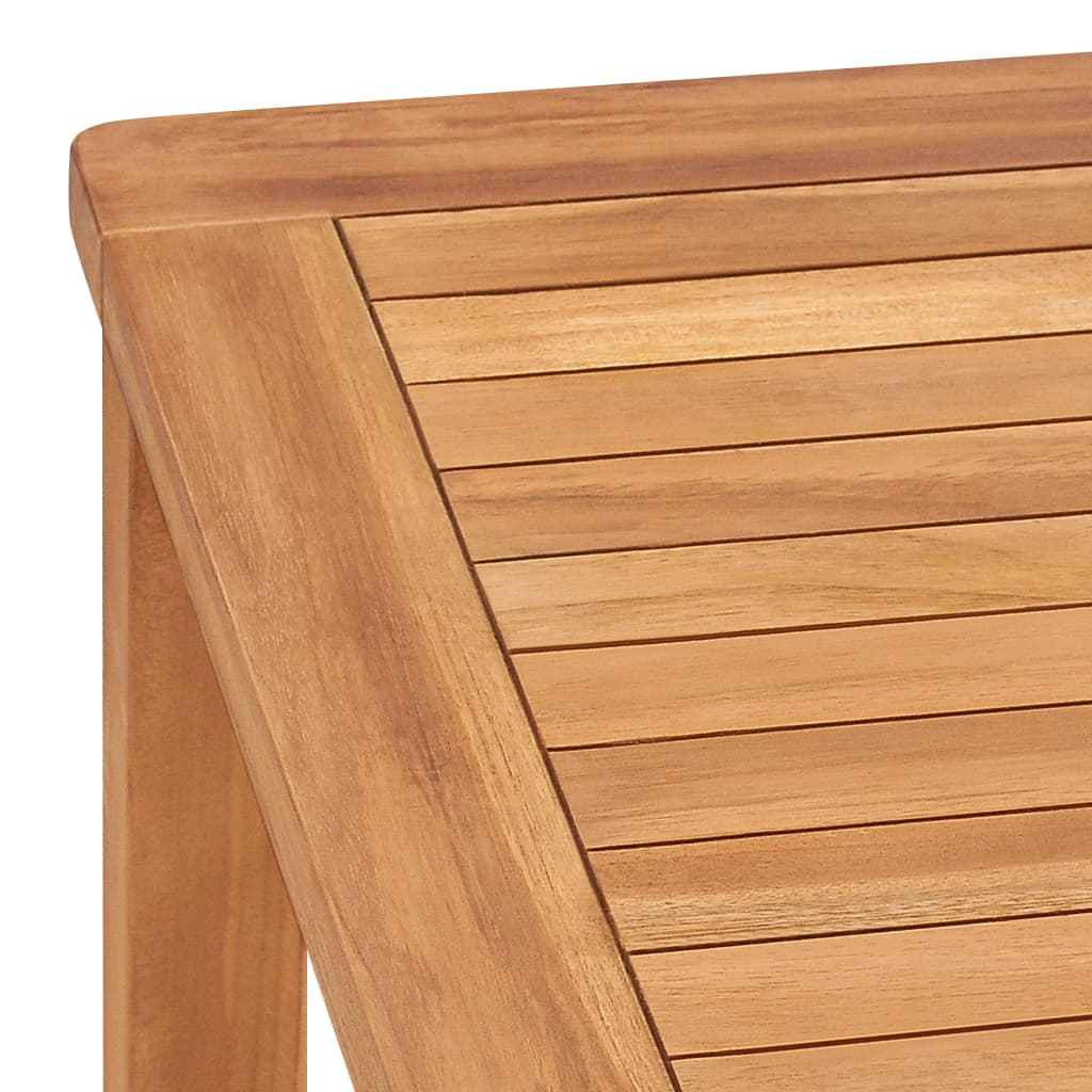 vidaXL Conjunto de jantar de jardim de 5 peças, 140x80 cm, madeira de teca maciça