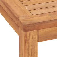 vidaXL Conjunto de jantar de jardim de 5 peças, 140x80 cm, madeira de teca maciça