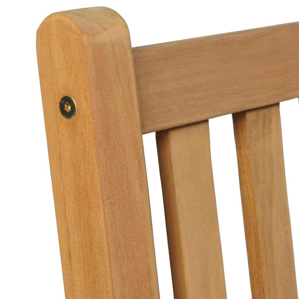 vidaXL Conjunto de jantar de jardim de 5 peças, 140x80 cm, madeira de teca maciça