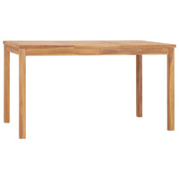 vidaXL Conjunto de jantar de jardim de 5 peças, 140x80 cm, madeira de teca maciça