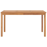 vidaXL Conjunto de jantar de jardim de 5 peças, 140x80 cm, madeira de teca maciça