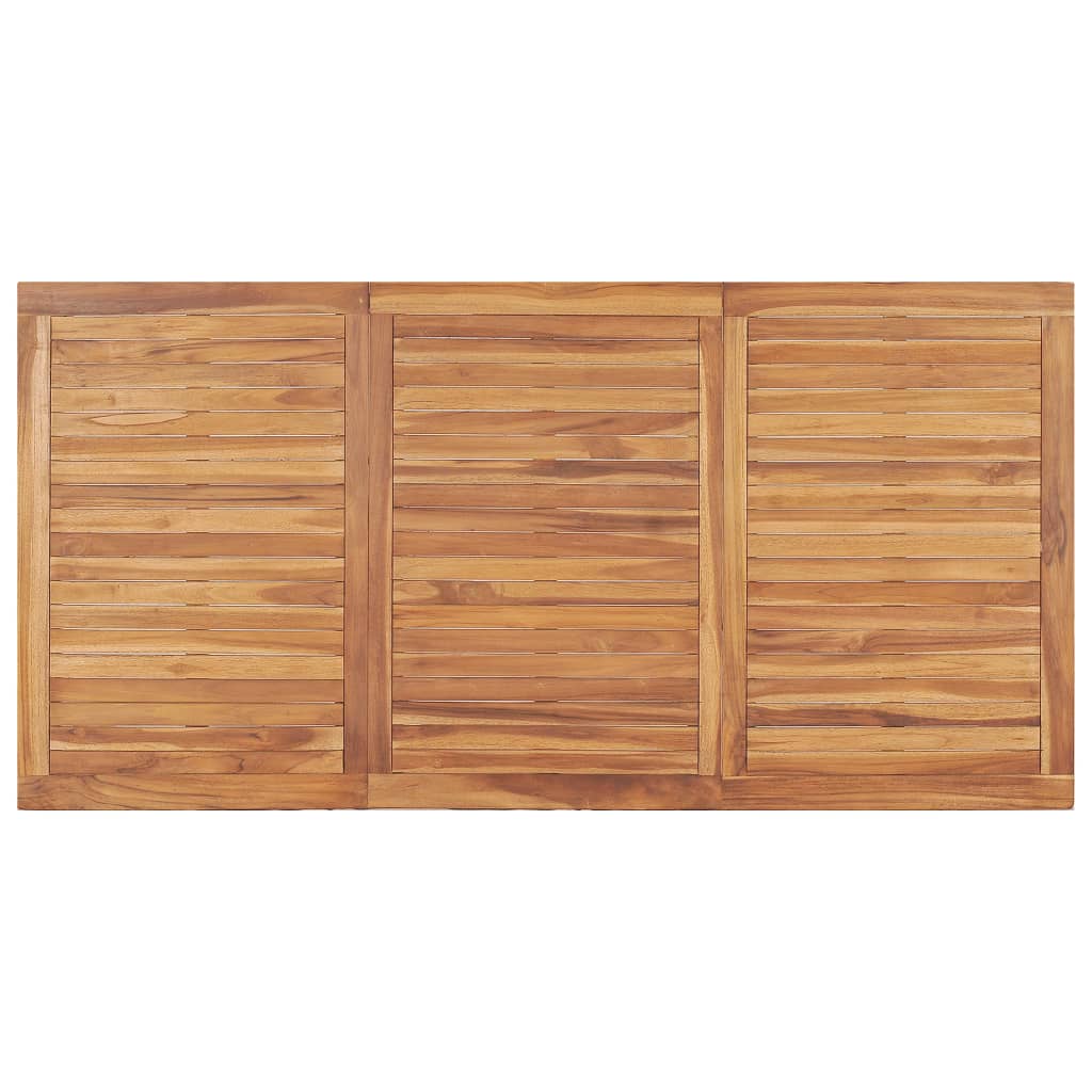 vidaXL Conjunto de jantar de jardim de 7 peças 180x90 cm madeira de teca maciça